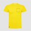 Camiseta unisex bolsillo personalizado color amarillo.